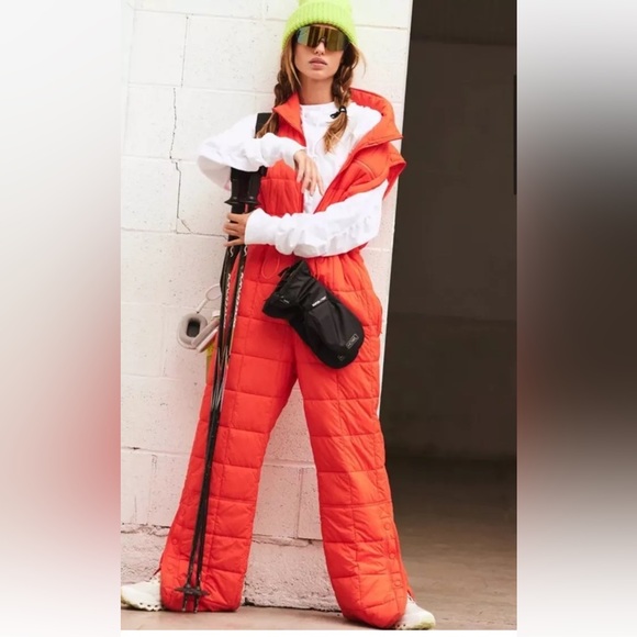 Free People Movement Pippa Packable Puffer Suit Quilted Zipper Front One Piece - Picture 3 of 7